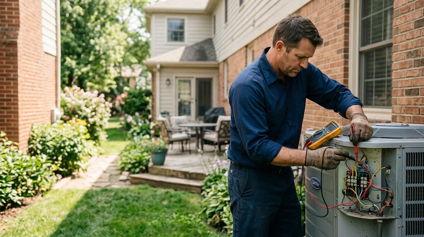 HVAC technician working near Emington, IL